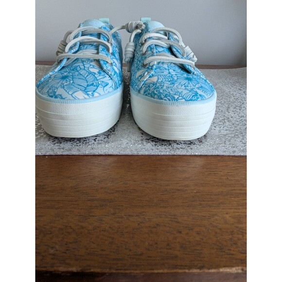 Sperry Crest Vibe Platform Sneaker Women sz 12 Blue Tropical Cushion Hawaiian - Picture 5 of 11